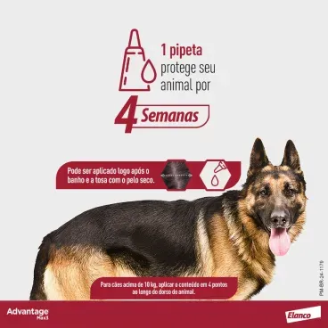 Advantage Max3 ate 4kg - 3 pip - Protecao por 4 semanas